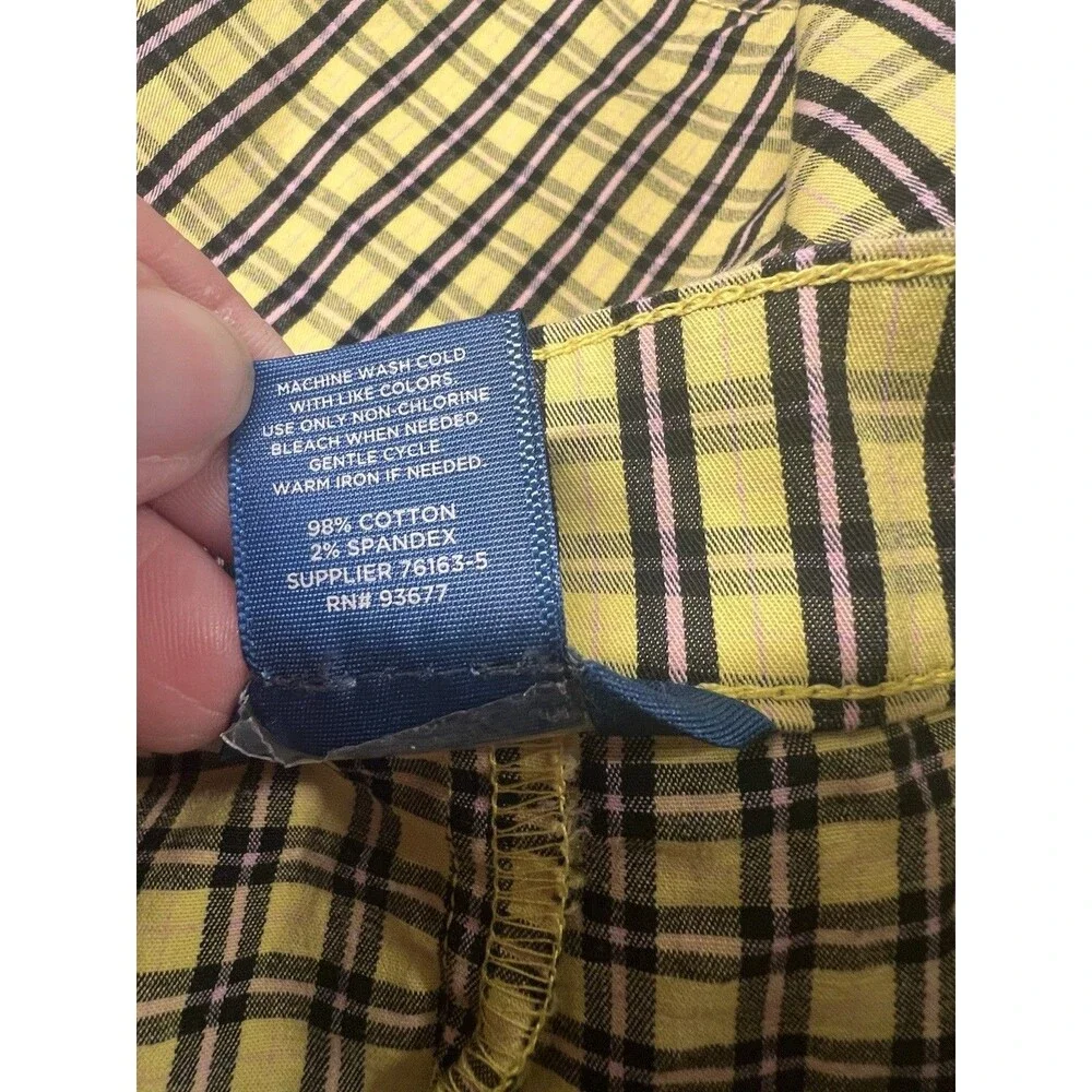 Y2K 90’s Plaid Skirt Clueless Arizona Jean Co Black Yellow Zip Juniors Twee Sz 7 - Picture 7 of 7